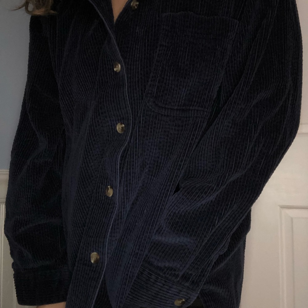L.L. Bean Corduroy Flannel (Navy Blue)